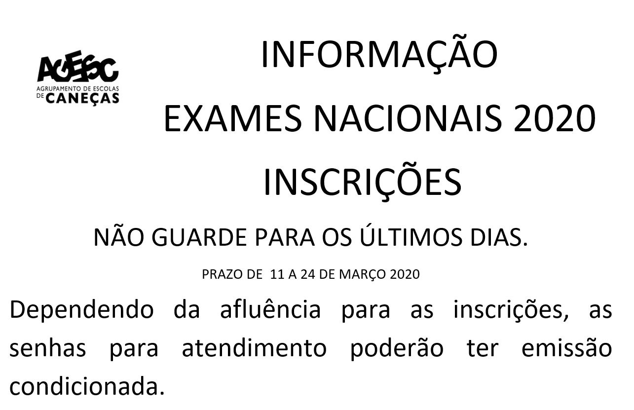 informacao inscricoes exames provas